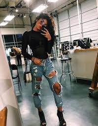 200 Cute Ripped Jeans Outfits For Winter Mco Cute Outfits High Waisted Jeans Vintage Fashion