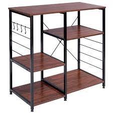 Metal kitchen shelves are can be your choice for choosing furniture in the kitchen. Kitchen Shelf Made Of Metal And Wood With 5 Shelves Woltu Eu