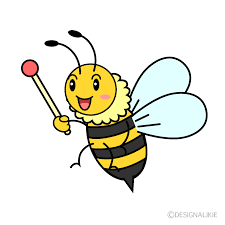 かわいい説明する蜂のイラスト素材｜IllustCute