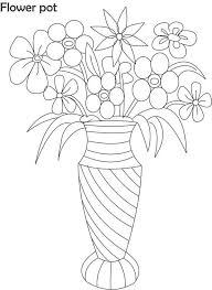 Flower Pot Coloring Pages Best Coloring Pages For Kids Flower Coloring Pages Flower Drawing Sun Coloring Pages
