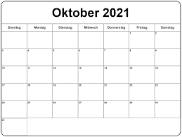 Wir haben einen speziellen kalender 2021 zum ausdrucken als pdf für sie erstellt. Kostenlos Oktober 2021 Druckbare Kalender Zum Ausdrucken Pdf