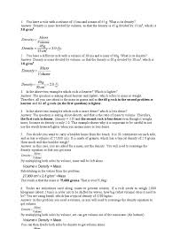 Mass u need to find. Soal Density Density Volume