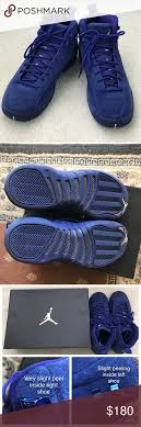 Air Jordan 12 Retro Royal Blue Suede Sz 7y Excellent Used Condition As You Can See From The Pictures The Bottom Of The Sneak Air Jordan Shoes Sneakers Shoes