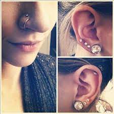 Double Nose Piercing And More 3 Double Nose Piercing Facial Piercings Nose Piercing