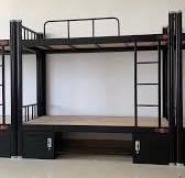 Tempat tidur baja grosir dengan furnitur asrama loker bingkai logam kuat  tempat tidur susun