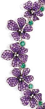 Amethyst Diamond And Emerald Necklace Purple Jewelry Emerald Jewelry Violet Necklace