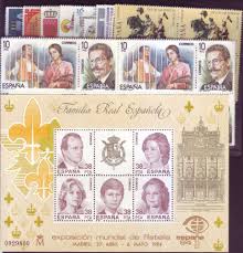 sellos España 1984 (en bloque de cuatro) EC2AC1984b_1984B4 - Compra - venta  Sellos Monedas - FILATELIA Luis del Tarré