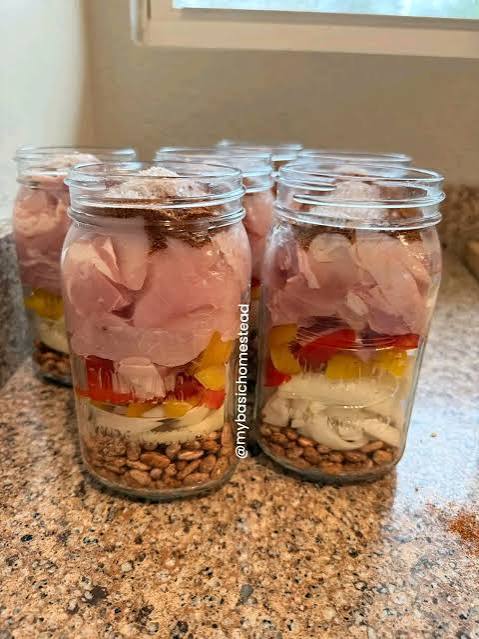 Canned Chicken Fajitas in Jars