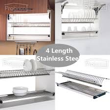 Folding 2 Tier Dish Drying Dryer Racks Drainer Plate For Cabinet Stainless Steel Kitchen Design Dish Rack Drying Plate Storage