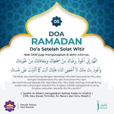 Witir prayers are the sunnah prayers that are performed at night with the sum of raka'at one, two, three, five, seven or eleven and are done after the isha prayer until the dawn rises or before entering the morning prayer and this. Ikram Malaysia On Twitter Doa Selepas Solat Witir Antara Doa Yang Utama Adalah Doa Doa Yang Ma Thur Daripada Al Quran Dan Al Sunnah Hidupkanlah Sunnah Nabi Saw Dengan Mengungkapkan Doa Yang Baginda Saw