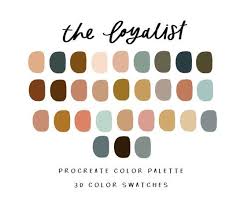 The Loyalist Procreate Color Palette Color Palette Instant Etsy Color Palette Design Color Palette Color