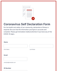 Travel|thinking of traveling in the u.s.? Coronavirus Self Declaration Form Template Jotform