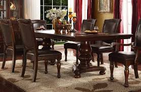 Mcferran Home Furnishings D7900 Double Pedestal Dining Table In Brown D7900 T Pedestal Dining Table Dining Table Double Pedestal Dining Table
