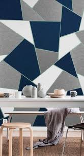 Oval pattern removable wallpaper, monochromatic blue wall cling, geometric peel and stick, modern art deco decor. Color Trends 2021 Starting From Pantone 2020 Classic Blue Geometric Wall Paint Navy Blue Decor Blue Decor