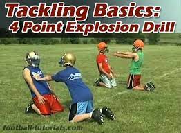 Tackling Basics The 4 Point Explosion Drill Football Tutorials Football Workouts Training Football Training Drills Football Workouts