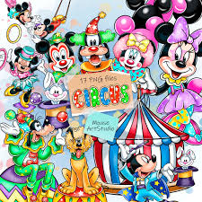 Circo, Mickey e Minnie, Pateta, Plutão, Palhaços, Acrobatas, Design de  Sublimação, Ilustração Digital, Download Instantâneo - Etsy Portugal