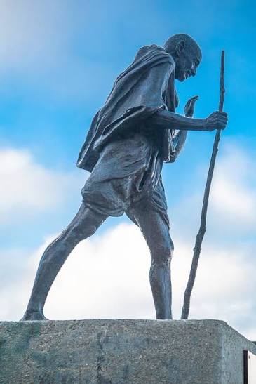 The Great Mahatma Gandhi at Juhu Beach.