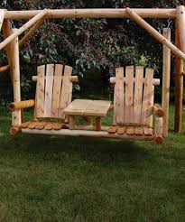 Tete A Tete Swing Cedar Swing Sets Rustic Outdoor Furniture Porch Swing With Stand