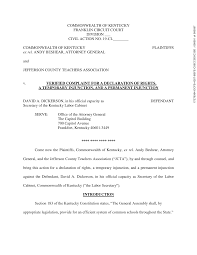 Https Ag Ky Gov Pdf News 20190429 Complaint And Tro Pdf