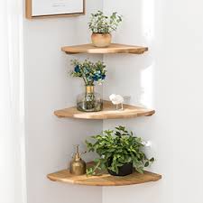 So excited about how these diy floating corner shelves turned out! Floating Corner Shelf 40cm Left Corner Oak Wood Round End Oak Wood Hanging Wall Mounted Floating Shelves Storage Shelving For Bedroom Kitchen Living Room Bathroom Home Kitchen Home Accessories