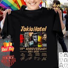 Tokio hotel darkside of the sun. Tokio Hotel 19th Anniversary 2001 2020 All Character Signatures Shirt Hoodie Sweatshirt Longsleeve Tee