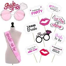 A hen night (uk, ireland and australia) or bachelorette party (united states) is a party held for a woman who is about to get married. Buy Party Propz Bachelorette Combo 1 Bride To Be Eye Glass 1 Bride To Be Sash 1 Set Of Bride To Be Photobooth Bachelorette Party Supplies Bachelorette Party Decoration Online At