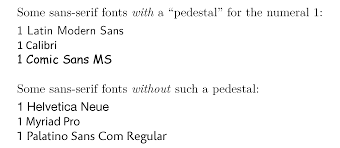 For this reason, they are used most often for short text components such as. How Can One Obtain True Sans Serif For The Numeral 1 Tex Latex Stack Exchange