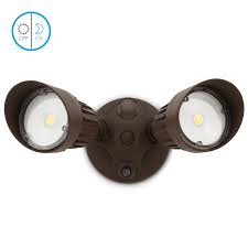 Leonlite 20w Led Outdoor Security Lights Dusk To Dawn Photocell For Yard Garage Porch 5000k Daylight Bronze Walmart Com Walmart Com
