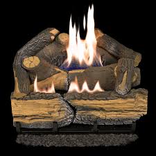 Indoor gas burner kits for a fireplace that operates without a chimney, you must be sure that you have a vent free burner kit. Cedar Ridge Hearth Recon 18 In 30 000 Btu Dual Burner Ventless Gas Fireplace Logs With Thermostat R Crhd18t R Factory Buys Direct