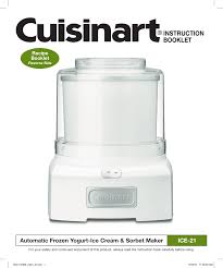 Cut three of the peeled, pitted peaches into large chunks and place them in the bowl of a food processor with 3/4 cup sugar. Cuisinart Ice 21pk 1 5 Qt Frozen Yogurt Ice Cream And Sorbet Maker Use And Care Manual Manualzz