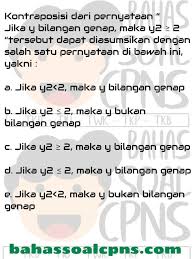 Kontraposisi Pernyataan Logika Matematika Tiu Soal Tes Cpns Asn Tes Intelegensia Umum Tiu Bahassoalcpns