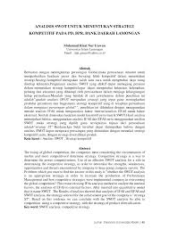Ada jenis jurnal akuntansi dan jurnal ilmiah. Contoh Analisis Swot Perusahaan Tas Kumpulan Soal Pelajaran 5