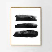 Black And White Watercolor Stripes Set Of 3 Print Abstract Watercolor Paintings Black White Wall Art Stripes Paint Splatter Dashes Brushstrokes Minimalist Art Large Prints Watercolor Paintings Abstract Minimalist Art Black And White Wall Art