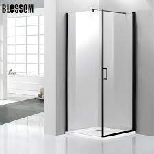 Frameless glass shower doors are designed in a variety of styles that offer a number of creative options for your glass shower enclosure project. China Corner Square Black Frameless Glass Shower Enclosure With Support Bar China Frameless Glass Shower Enclosure Shower Enclosure