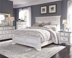 Abbey Park Panel Bed 6 Piece Bedroom Set In Antique White Finish By Liberty Furniture 520 Br Qpbdmn White Panel Bedroom Set White Panel Bedroom Liberty Furniture