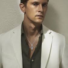 Wooden Cross Necklace for Men 925 Sterling Silver Cross Inlaid Real Ebony  Crucifix Pendant Jewelry Father's Day Gifts for Dad, Husband, Brother,  Includes 2mm Stainless Steel Adjustable Chain 22+2''