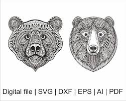 Download Bear Silhouette Bear Svg Zentangle Svg Zentangle Bear Mandala Svg Animal Mandala Mandala Bear Bear Silhouette Animal Templates Bear Vector