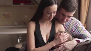 …as even if he is dressed properly, i don't think he'll be allowed in the restroom to feed in the stalls like other babies who are forced to eat in the crapper unless he identifies as a woman… Young Family Husband And Wife Stock Footage Video 100 Royalty Free 1031646611 Shutterstock
