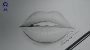 تعلم رسم الشفاه الفم مع الخطوت للمبتدئين pencil art drawings pencil drawings drawings