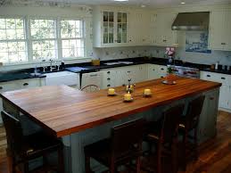 edge grain l shaped wood countertop