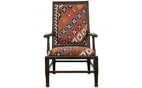 The piece was handmade using traditional techniques in our own workshop in istanbul. Kilim Upholstered Chair Kilim