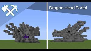 Pump action flying cyber dragon. How To Build A Dragon Head Portal Minecraft Tutorial Youtube