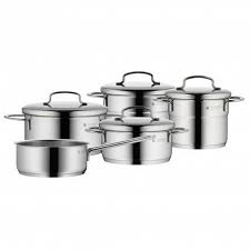 Las baterías de cocina quality one están fabricadas con sello de calidad wmf y su diseño redondeado le da a las cacerolas cierta elegancia. Wmf Mini Kochgeschirr Set 5 Teilig