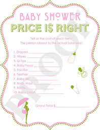 Print off the cards above (there is an easy.pdf version you can print off) and cut them. Instant Download Printable Baby Shower Price Is Right Game Pdf File Baby Shower Printables Baby Shower Price Is Right Baby Shower Games
