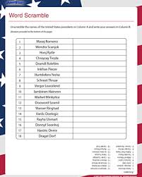 The kindergarten dolch words list, also called the primer dolch words list, contains 52 words. Word Scramble Presidents Day Activity For Kids Jumpstart