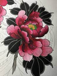 Yaponskie Piony Risunok Google Poisk In 2020 Japanese Flower Tattoo Flower Tattoo Drawings Japanese Peony Tattoo