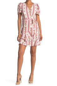 Betsey johnson flower pattern ladies wallet purse with wristlet. Betsey Johnson Floral Faux Wrap Mini Dress Nordstrom Rack