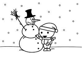 Malvorlage Einen Schneemann Bauen Kostenlose Ausmalbilder Zum Ausdrucken