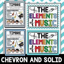 The quality of a sound or tone. Elements Of Music Anchor Charts Color Version By Music With Sara Bibee