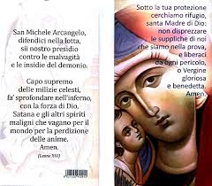 Con la tua potente intercessione presenta a dio la mia supplica ed ottienimi le grazie necessarie per la salvezza della mia anima. Santino Con Invocazione A San Michele Arcangelo Santini Semprini Arredi Sacri